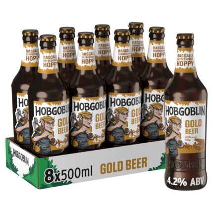 Hobgoblin Gold Ale Golden Beer Bottle 8 x 500ml