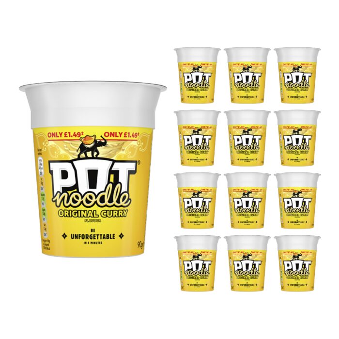 Pot Noodle Original Curry 90g x 12 - Image 1