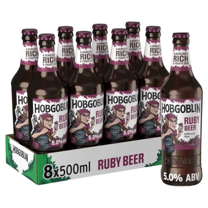 Hobgoblin Ruby Ale Beer Bottle 8 x 500ml - Image 1