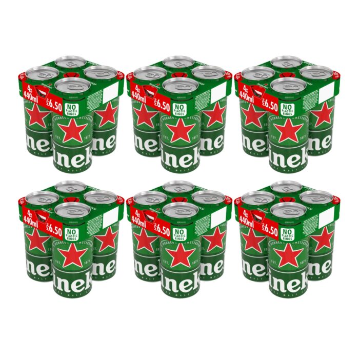 Heineken Premium Lager Beer Can 4 x 440ml - Image 1
