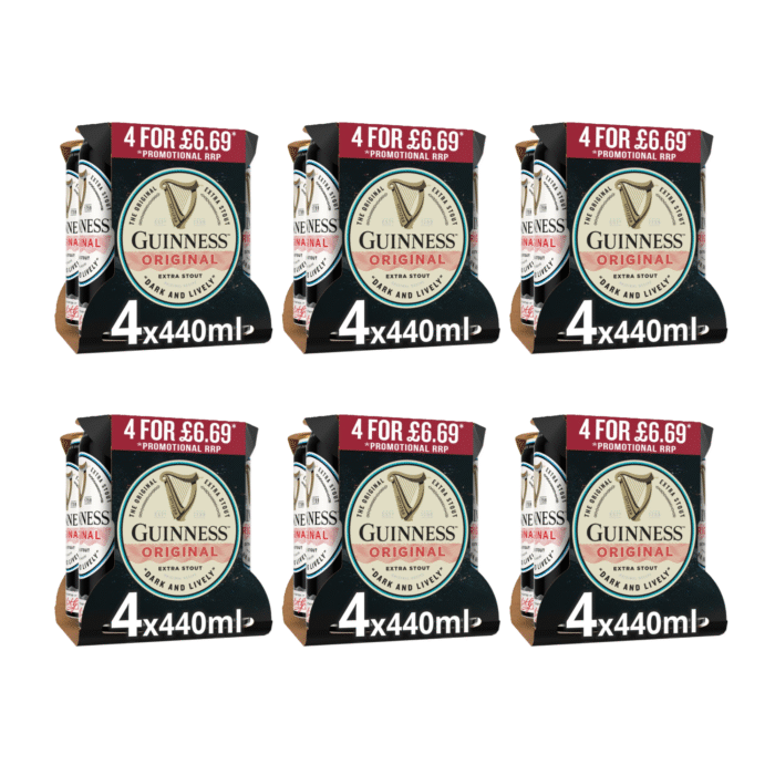 Guinness Original Extra Stout In Can 4.2% PMP £6.69 Cans 4 x 440ml - Image 1