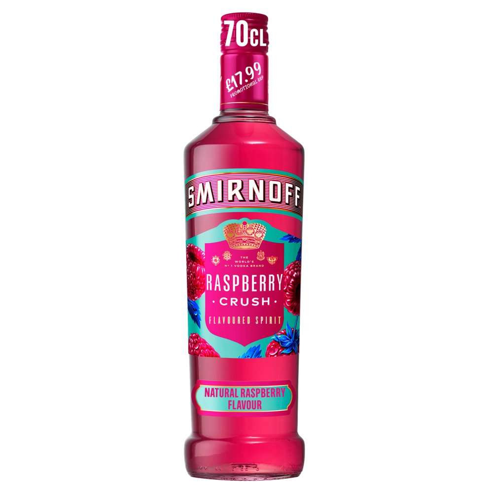 821897.jpg Smirnoff Raspberry Crush Flavoured Vodka 37.5% 1 x 70Cl - Image 1
