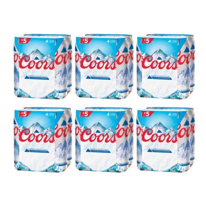 Coors Lager Beer can 4 x 440ml - Image 1