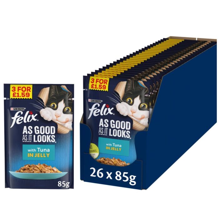 Felix (ALAIG)Tuna In Jelly Wet Cat Food PMP 85g x 26 - Image 1