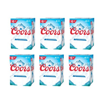 Coors Lager Beer Pint Can 568ml x 4