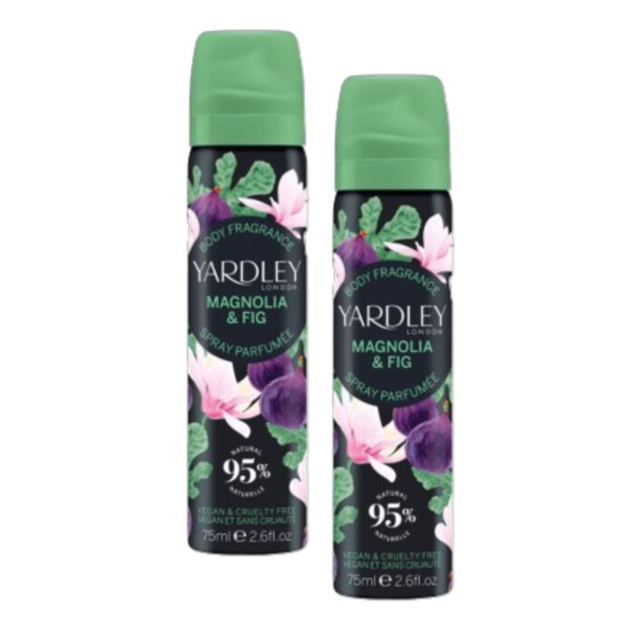 Yardley London Magnolia & Fig Body Spray 75ml x 2 - Image 1