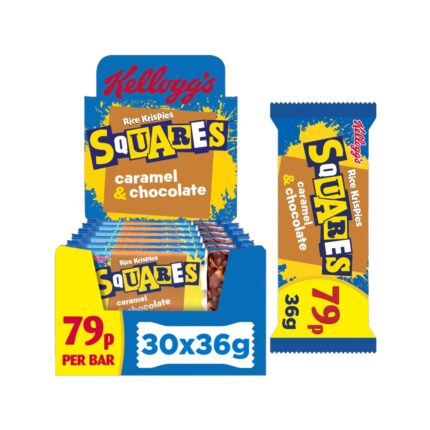 Kellogg's Rice Krispies Squares Caramel & Chocolate PM Bar 36g x 30